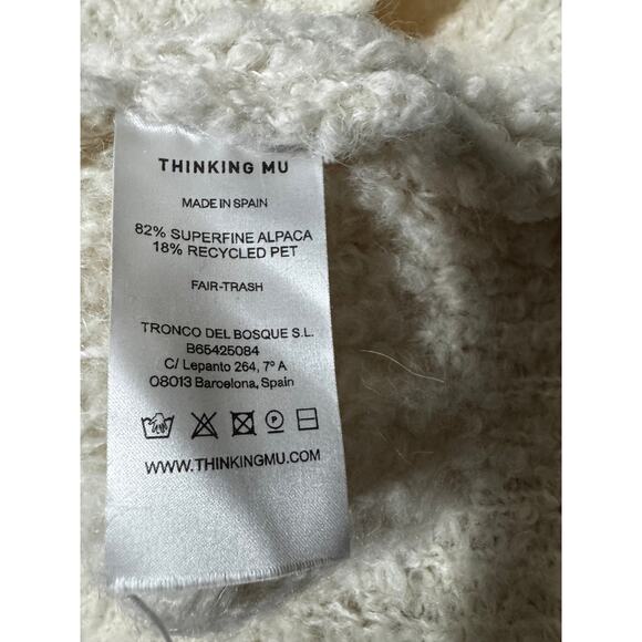 Thinking MU Alpaca Blend Sweater Sustainable Ethical Knit Made in Spain Size S - Picture 5 of 5